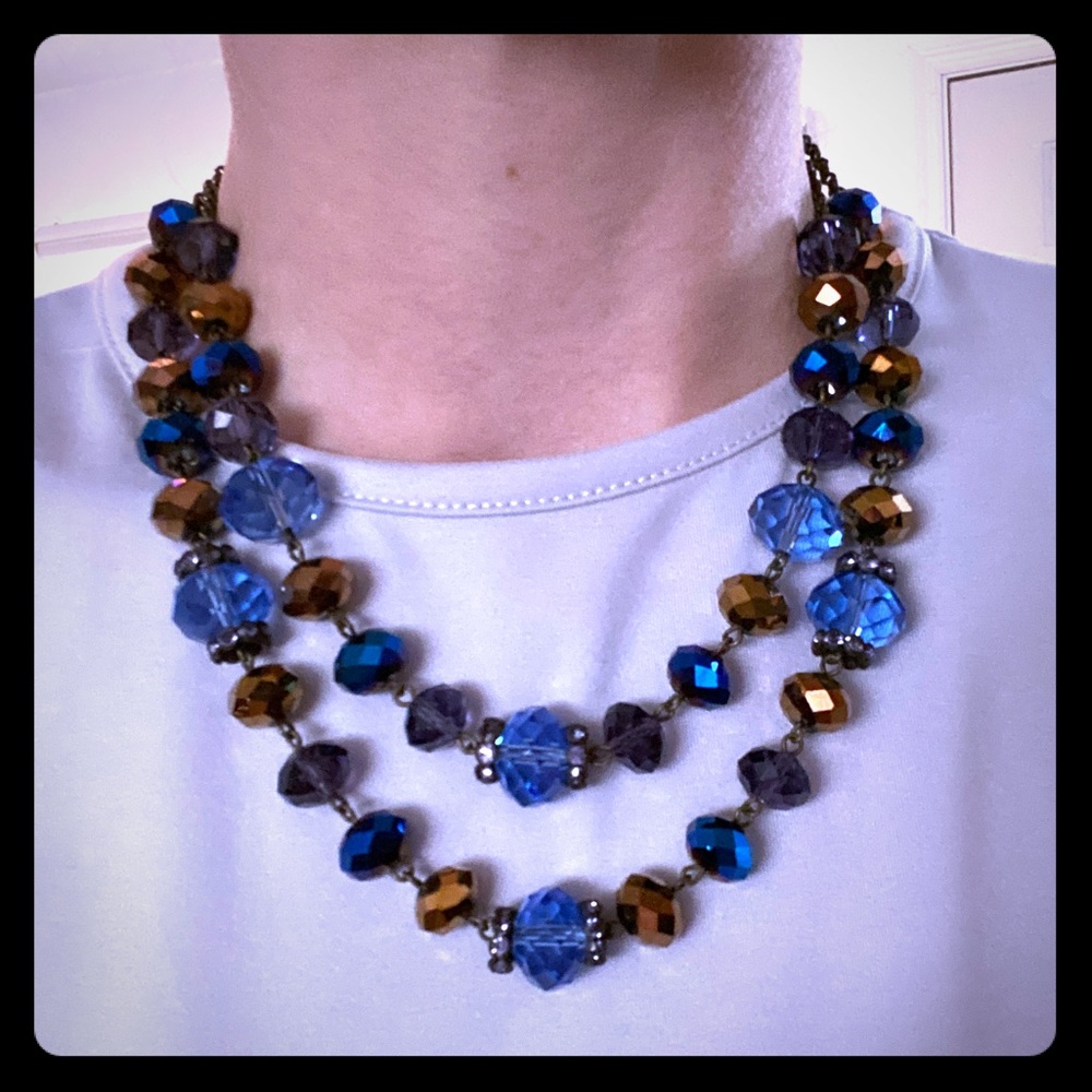 Trifari Beaded two strand necklace !